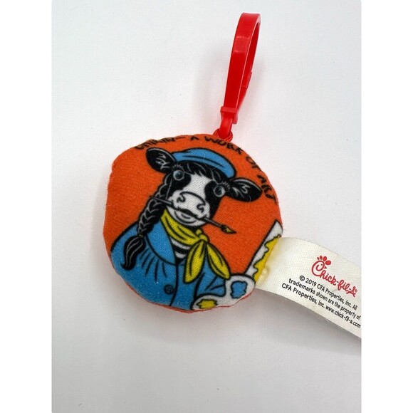 Chick-fil-A Keychain Plush Chikin - A Work of Art Cow Artist - Picture 2 of 6